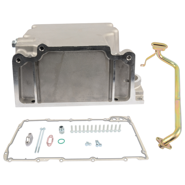  油底壳 Fit for GM LS1/LS2/LS3 4.8 5.3 5.7 6.0 6.2 Retro Oil Pan Low Profile Aluminum, Pick Up, Gasket,Plate 3.620 in. 12634547, 12628771, 12625031-7