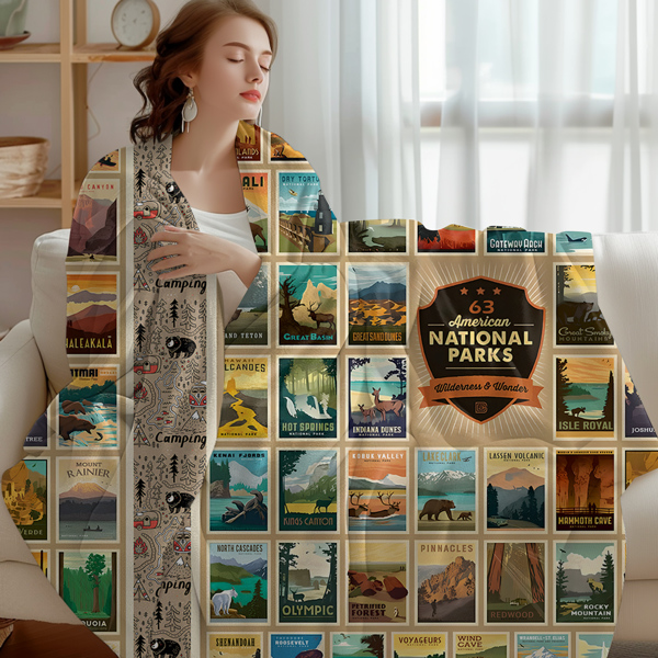 自产法莱绒毛毯 SWFT11325地理图 130X150cm （temu仅可自提）-11