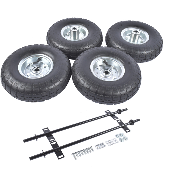 发电机车轮套件 4PCS 10-Inch Pneumatic Tires Generator Wheel Kit Fit for Predator 9000 8750 6500 Watt Generator-6