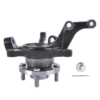 转向节总成 Front Left Steering Knuckle & Wheel Hub Bearing Assembly Fit for Chevy Aveo Aveo5 Pontiac G3 L4 1.6L 96535190