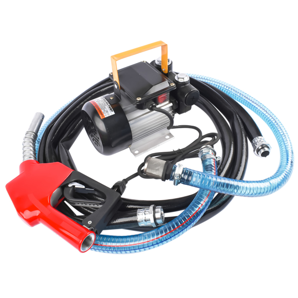 交流加油泵套装 Self Priming 110V AC 16GPM Oil Transfer Pump Fuel Diesel Pump Kit w/ Hose Nozzle-2