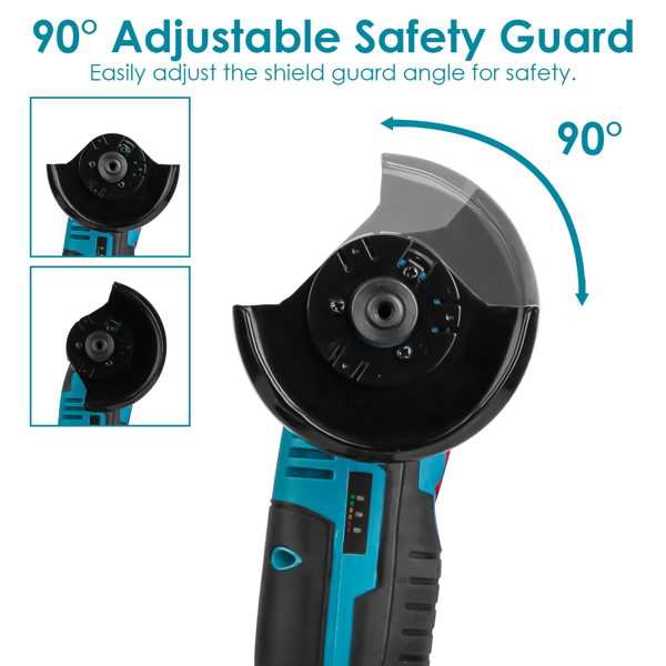 （物流随机发，自提可发加拿大）-无线迷你角磨机——配备2块12V 1100mAh电池，19000转/分钟电机，散热通风口设计——含金属/木材/瓷砖切割片/锯片/砂轮-4