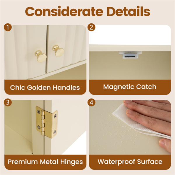 米色凹槽壁柜（21.5英寸x7.5英寸x24英寸）-位于卫生间上方，带2门开放式架子，3位可调节架子-7