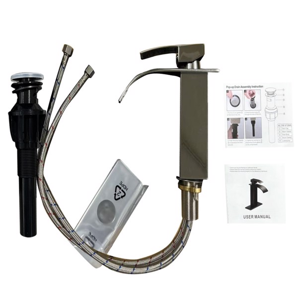 单柄浴室水龙头厕所水龙头不锈钢单孔TP，铬【周末不发货，TK/TEMU订单仅支持自提】-2