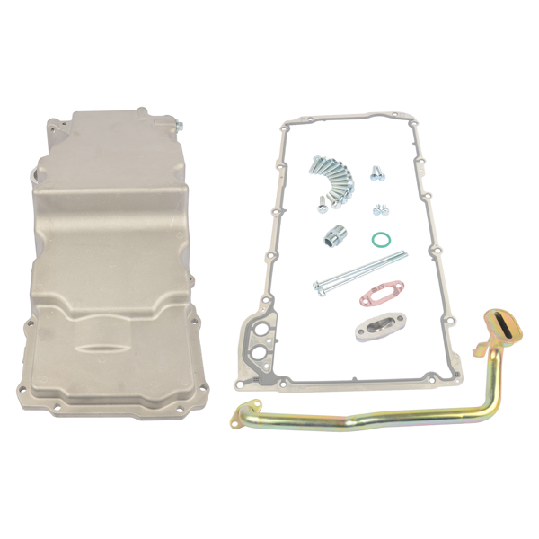  油底壳 Fit for GM LS1/LS2/LS3 4.8 5.3 5.7 6.0 6.2 Retro Oil Pan Low Profile Aluminum, Pick Up, Gasket,Plate 3.620 in. 12634547, 12628771, 12625031-4