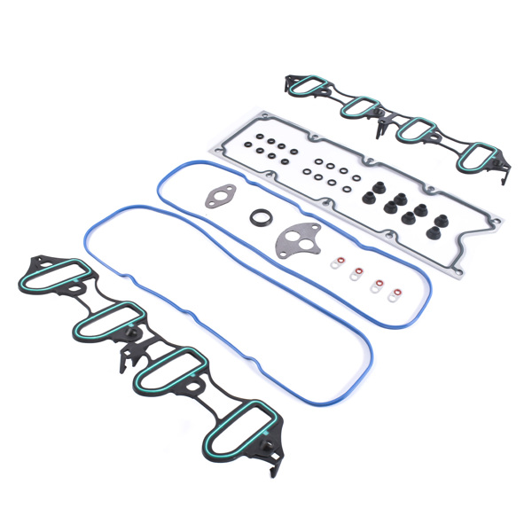 进气歧管垫片套装 Intake Manifold Gasket Kit Fit for Buick Rainier Cadillac Escalade Chevy Avalanche Silverado Express Suburban Tahoe Trailblazer GMC Envoy Savana Sierra Yukon Hummer H2 Saab 9-7x MS98016T-6