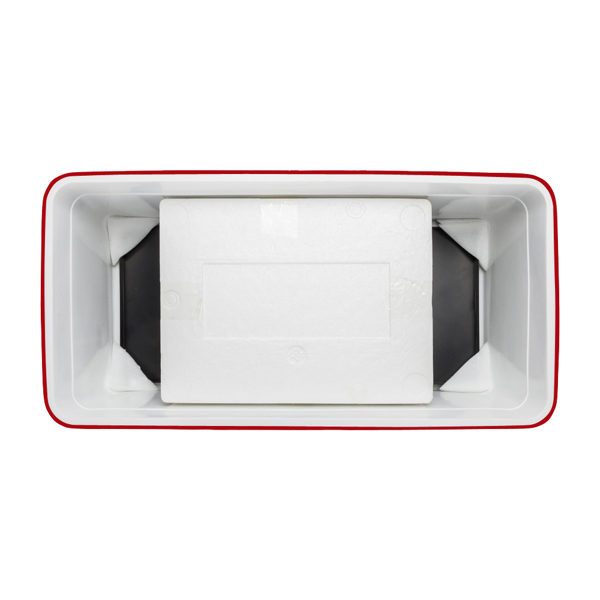 80qt 红色箱体 黑色脚管 冷冻保温推车 91*87*48cm 长方形 铁喷塑 带排水管-17