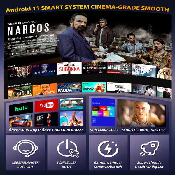 迷你投影仪：便携、高性价比，180° 投影角度，具备无线连接及移动设备兼容性的便携式投影仪（适用于观影）-8