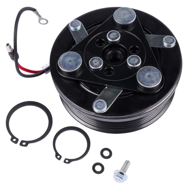 A/C电磁离合器 AC Compressor Clutch Kit 88892743 89038601 Fits for Buick Rainier Chevy Trailblazer Olds Bravada GMC Envoy/Envoy XL Isuzu Ascender Saab 9-7x 4.2L 2002-2009-4