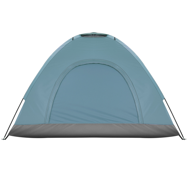 3-4人 蓝色 手搭便携 露营帐篷 银胶布 玻璃纤维杆 200*200*135cm-2