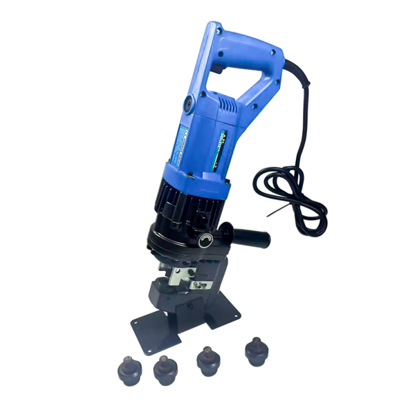  液压打孔机 Hydraulic Hole Puncher Electric Knockout Punching Tool 1300W 110V with 5 Dies Φ 1/4” 3/8” 1/2” 11/16” 4/5”-3