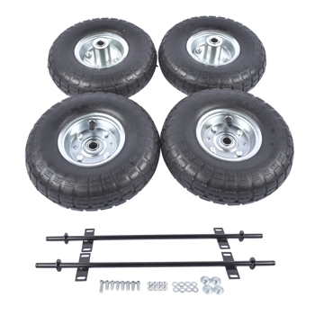 发电机车轮套件 4PCS 10-Inch Pneumatic Tires Generator Wheel Kit Fit for Predator 9000 8750 6500 Watt Generator