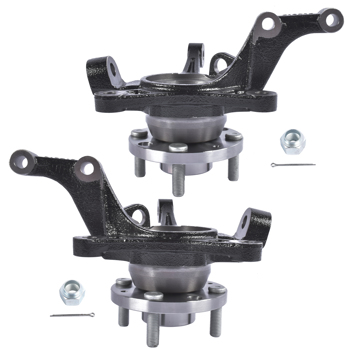转向节总成 2x Front Steering Knuckle & Wheel Hub Bearing Assembly LH + RH Fit for Chevy Aveo 1.6L L4 Sedan 2004-2011