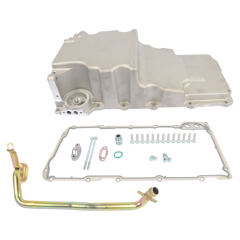  油底壳 Fit for GM LS1/LS2/LS3 4.8 5.3 5.7 6.0 6.2 Retro Oil Pan Low Profile Aluminum, Pick Up, Gasket,Plate 3.620 in. 12634547, 12628771, 12625031