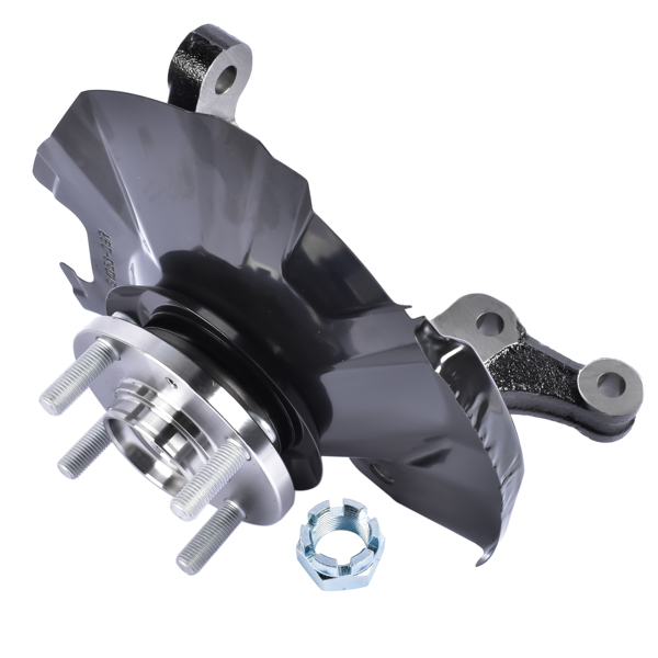 转向节总成 Front Right RH Steering Knuckle & Wheel Hub Bearing Fit for Kia Rio Rio5 2006-2009 Hyundai Accent 2006-2011 All Enigne Black Steel 697-986 51750-1E000 51756-1E000-5