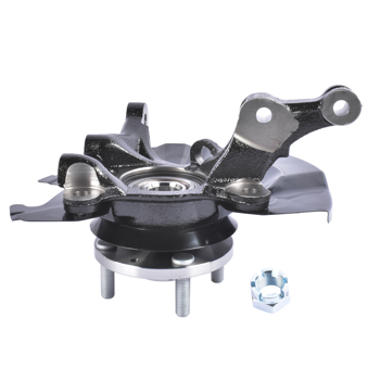 转向节总成 Front Left LH Steering Knuckle & Wheel Hub Bearing Fit for Kia Rio Rio5 2006-2009 Hyundai Accent 2006-2011 All Enigne Black Steel 697-987 51750-1E000 51755-1E000