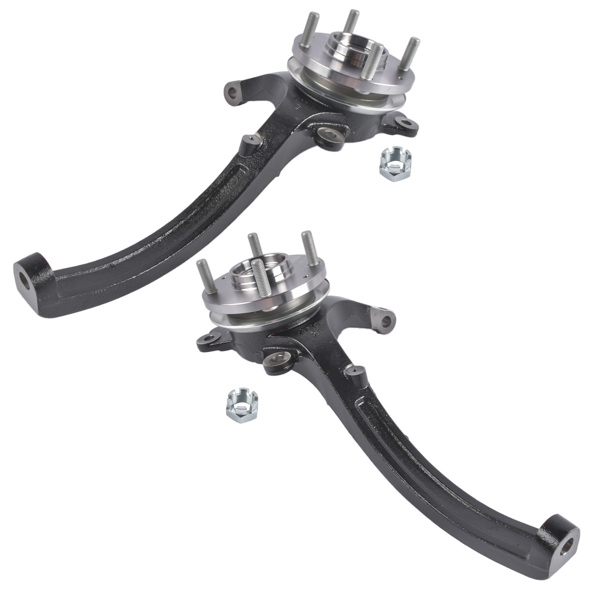 转向节总成 Pair Front Left Right Steering Knuckle & Wheel Hub Bearing Assemblies Fit for Kia Optima Hyundai Sonata 2002-2005 5171539600 5171639600-4