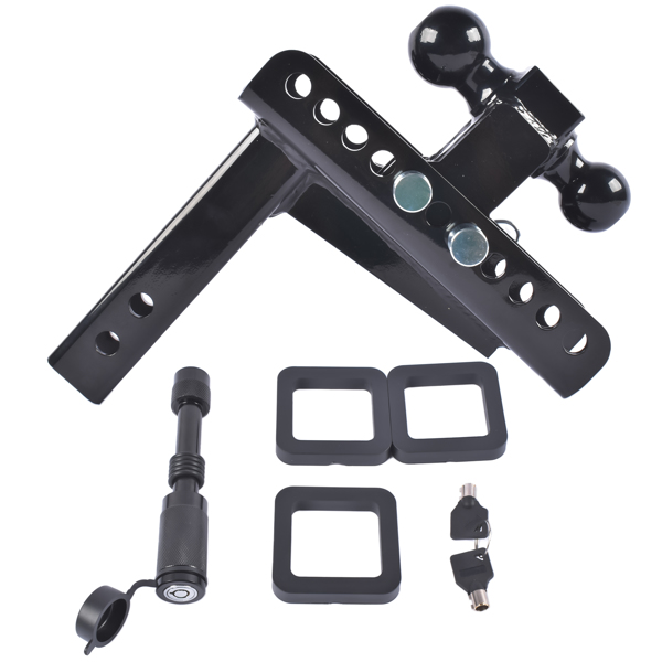 拖车挂接装置Adjustable Trailer Hitch Fits 2-inch Receiver 2" & 2-5/16" Ball w/Anti-Theft Pin-2