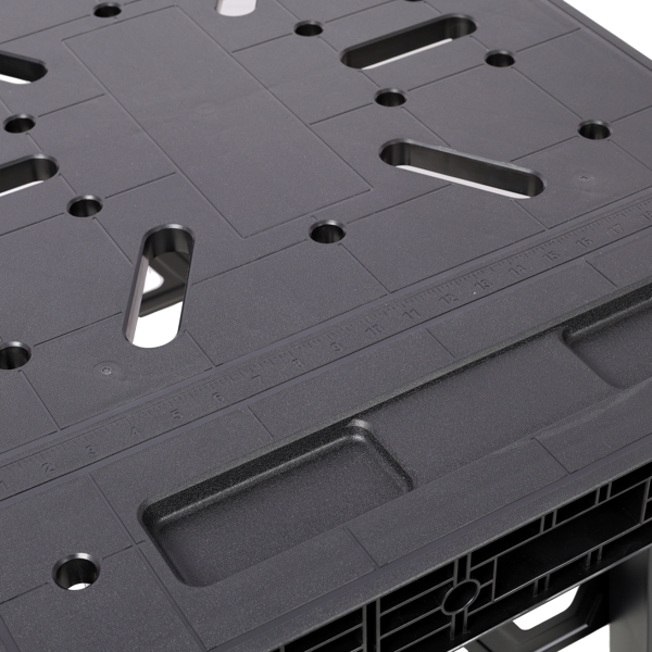 可折叠工作台，便携式工作站，适用于车库、车间和家庭的工作台，承重 1650 磅，黑色不支持Self-Pick Up-17