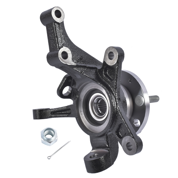 转向节总成 Front Left Steering Knuckle & Wheel Hub Bearing Assembly Fit for Chevy Aveo Aveo5 Pontiac G3 L4 1.6L 96535190-7