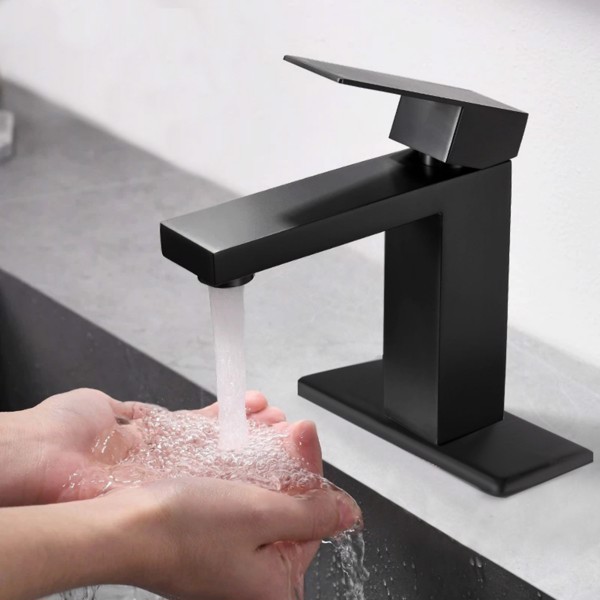 单柄浴室水龙头卫生间水龙头不锈钢单孔-T20，哑光黑色【周末不发货，TK/TEMU订单仅支持自提】-3