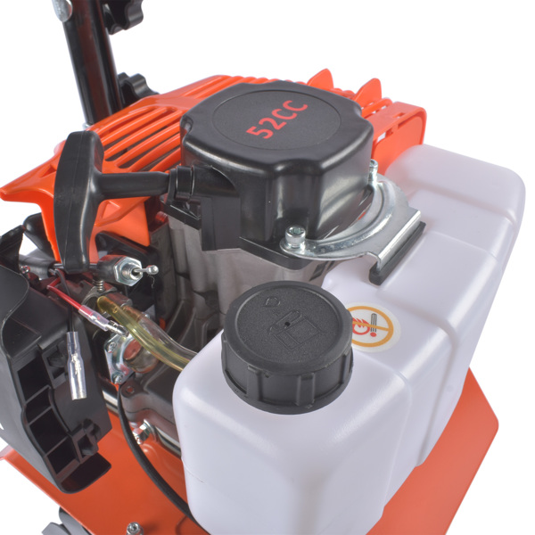 A1-2冲程52cc汽油微耕机 52CC 2-Stroke Gas Powered Tiller Cultivator with 4 Adjustable Front Tines, Handheld Rototiller for Lawn, Garden and Soil Cultivation-4