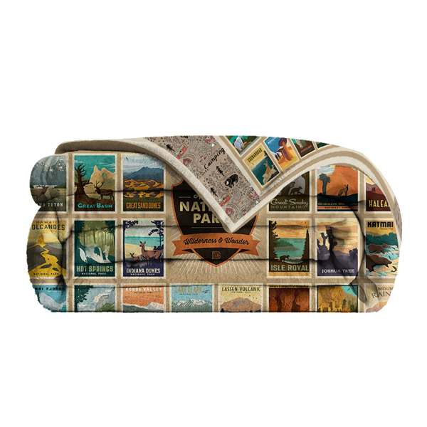 自产法莱绒毛毯 SWFT11325地理图 130X150cm （temu仅可自提）-7