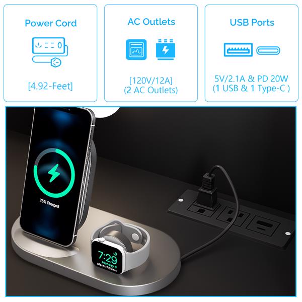 黑色 刨花板 贴麻面三胺 7抽4层架 梳妆桌套装 带10粒三色调光灯泡 排插 格栅系列-4