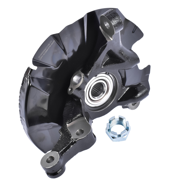 转向节总成 Front Right RH Steering Knuckle & Wheel Hub Bearing Fit for Kia Rio Rio5 2006-2009 Hyundai Accent 2006-2011 All Enigne Black Steel 697-986 51750-1E000 51756-1E000-4