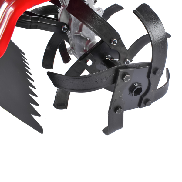 A1-4冲程63cc汽油微耕机 63CC 4-Stroke Gas Powered Tiller Cultivator, Handheld Rototiller for Lawn, Garden and Soil Cultivation-5