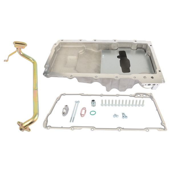  油底壳 Fit for GM LS1/LS2/LS3 4.8 5.3 5.7 6.0 6.2 Retro Oil Pan Low Profile Aluminum, Pick Up, Gasket,Plate 3.620 in. 12634547, 12628771, 12625031-9