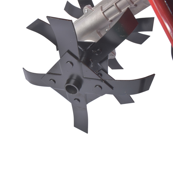 A1-4冲程31cc汽油微耕机 31CC 4-Stroke Gas Powered Tiller Cultivator, Handheld Rototiller for Lawn, Garden and Soil Cultivation-6
