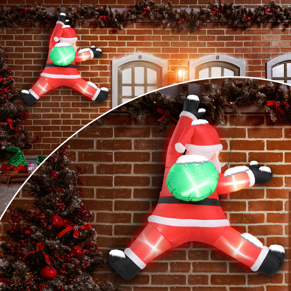 4.9ft  爬树老人  7颗LED灯 束口袋 圣诞充气装饰 12V 12V,750mA 美规-12