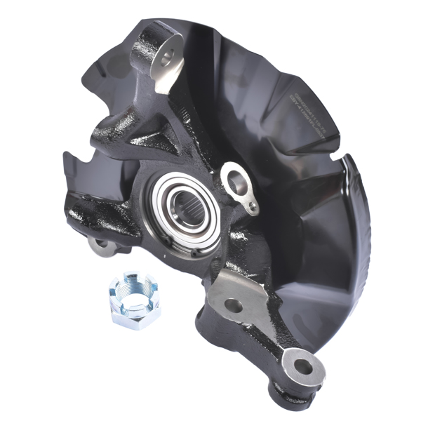转向节总成 Front Left LH Steering Knuckle & Wheel Hub Bearing Fit for Kia Rio Rio5 2006-2009 Hyundai Accent 2006-2011 All Enigne Black Steel 697-987 51750-1E000 51755-1E000-7