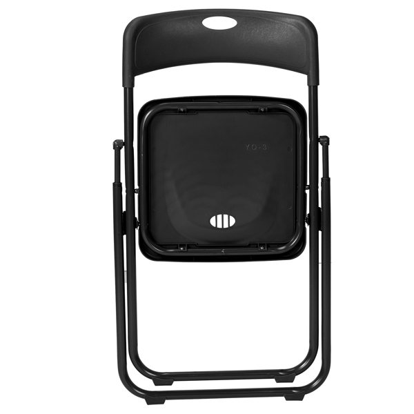 10pcs 黑色 铁框架 庭院塑料折叠椅-8