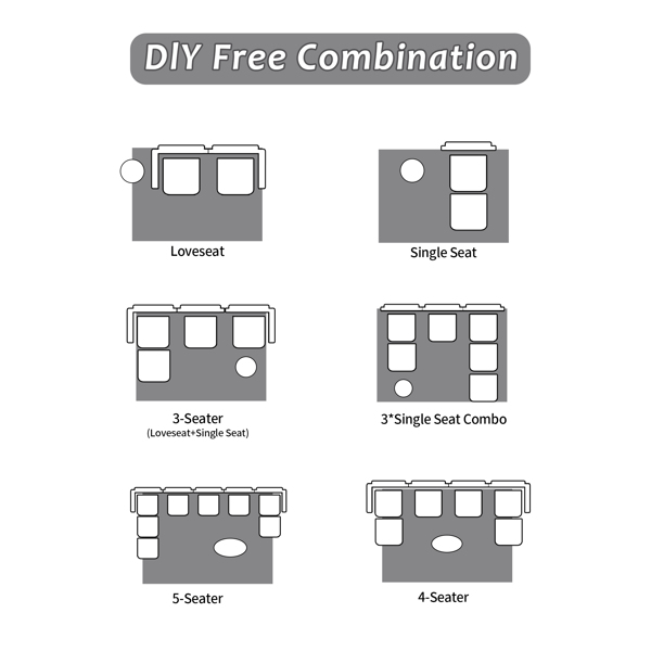 现代记忆泡沫压缩沙发、客厅2座大型分段沙发、宠物友好型云模块化分段沙发、灯芯绒面料、超深沙发座、无需组装、黑色-5
