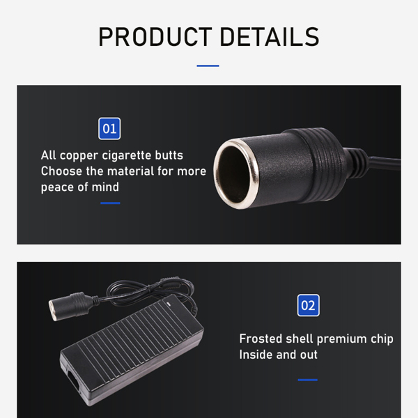 点烟器点烟器转换器 110V 转 12V 15A 电源适配器 AC/DC USQv-6