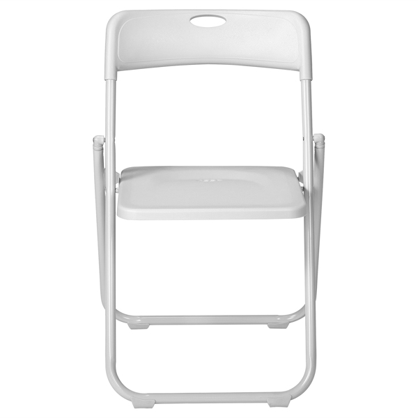 10pcs 白色 铁框架 庭院塑料折叠椅-6