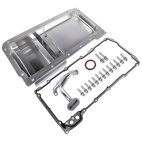 油底壳 Front Engine Oil Pan with Gasket Fits for Chevrolet Small Block V8 GEN. III/IV LS1 LS2 LS3 LS6-2