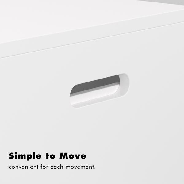 带滚动抽屉的儿童玩具收纳盒 - 现代木制带轮玩具箱，大型拉出式收纳箱，适用于育儿室、卧室或游戏室-12