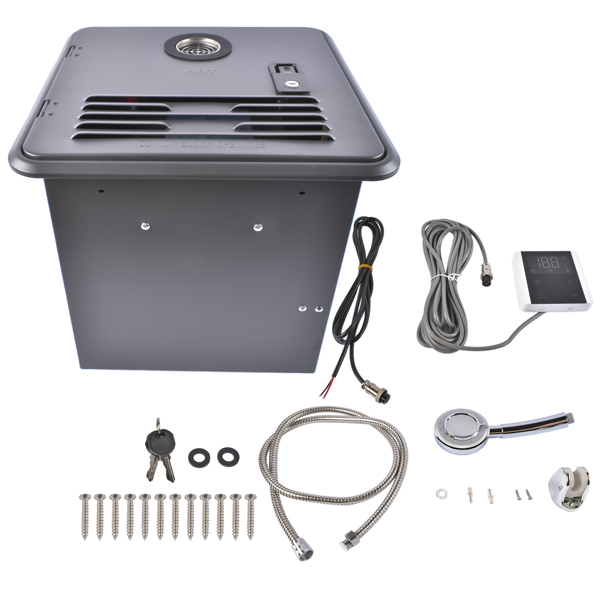 A3- 房车专用丙烷热水器 RV Tankless Water Heater 42000 BTU Gas Water Heater Remote Control 15"x15" Black-5