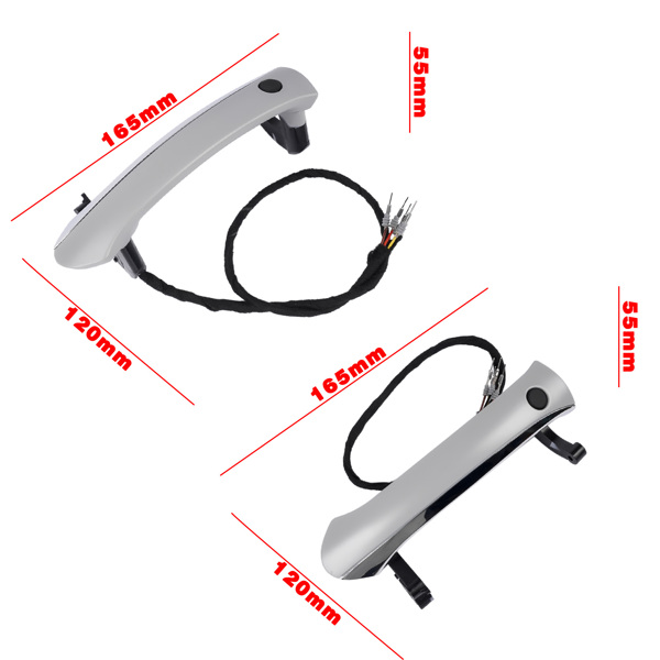 门拉手 Pair Front / Rear Door Handles Left & Right Replacement for Porsche Panamera 970 2010-2016 97053796100-9