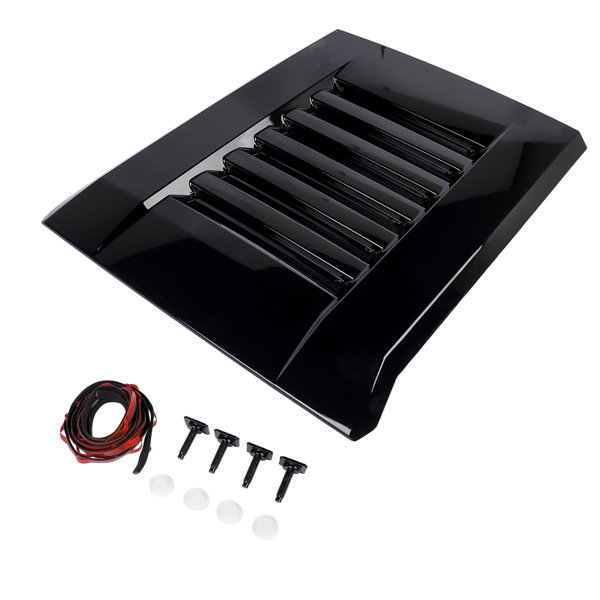 机盖饰板 Gloss Black Hood Scoop Hood Bulge 76181AK900 Replacement for Toyota Tacoma 2024-2025 76181-AK900-4