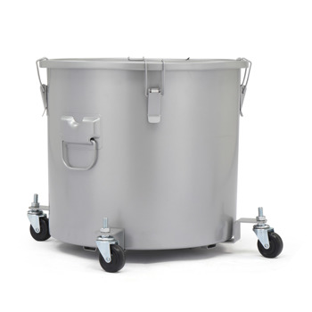 10加仑 钢+内外涂层 银色 带移动底座 滤油桶 炸锅