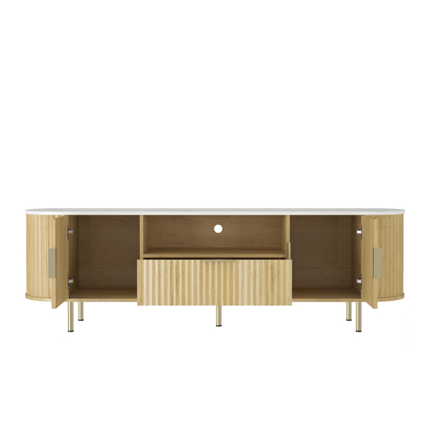 客厅落地式电视柜，带 16 色 LED 灯，带储物门的娱乐中心，电视控制台媒体柜，适用于 55 英寸以上电视，客厅-不支持self pick up-5