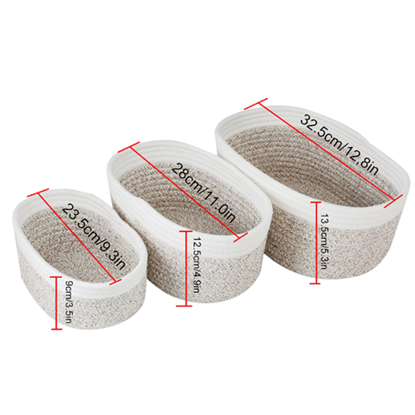 日式收纳篮3件套(椭圆白+棕小号20*15*11cm/椭圆白+棕中号25*18*13cm/椭圆白+棕大号30*21*14cm)-3