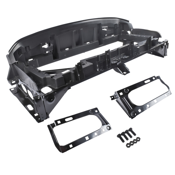 水箱框架 Header Panel Nose Headlight Lamp Mounting Black Fit for GMC Yukon / Yukon XL 5.3L 6.2L V8 4-Door 2015-2020-2