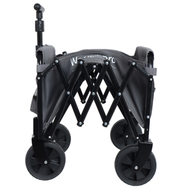 可扩展双层多功能货车，100% 额外空间 - 225 磅购物车，适合露营、购物、运动、园艺、钓鱼，灰色不支持Self-Pick Up-13