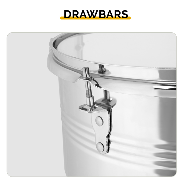 13in*14in 2鼓牛铃 不锈钢 天巴鼓 银色（电镀）-5