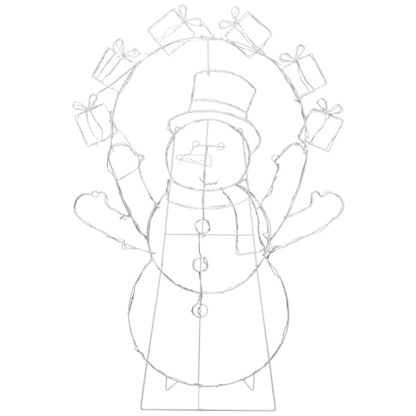 102*23*152cm  雪人扔礼盒  2D 多色灯 动态  圣诞灯饰雪人 4.5V 3.6W 美规-16